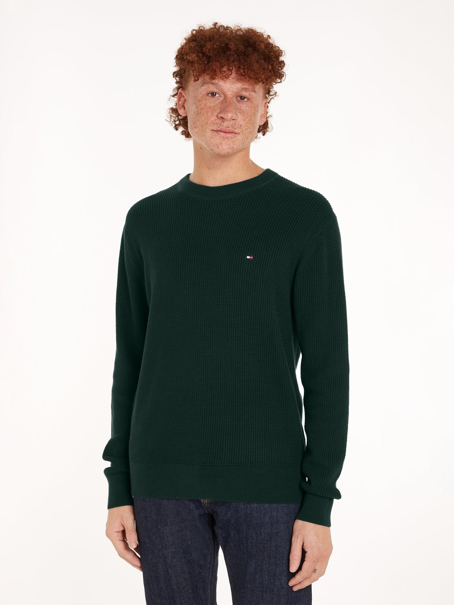 Tommy Hilfiger Structure Crew Neck Jumper - Matt O'Brien Fashions